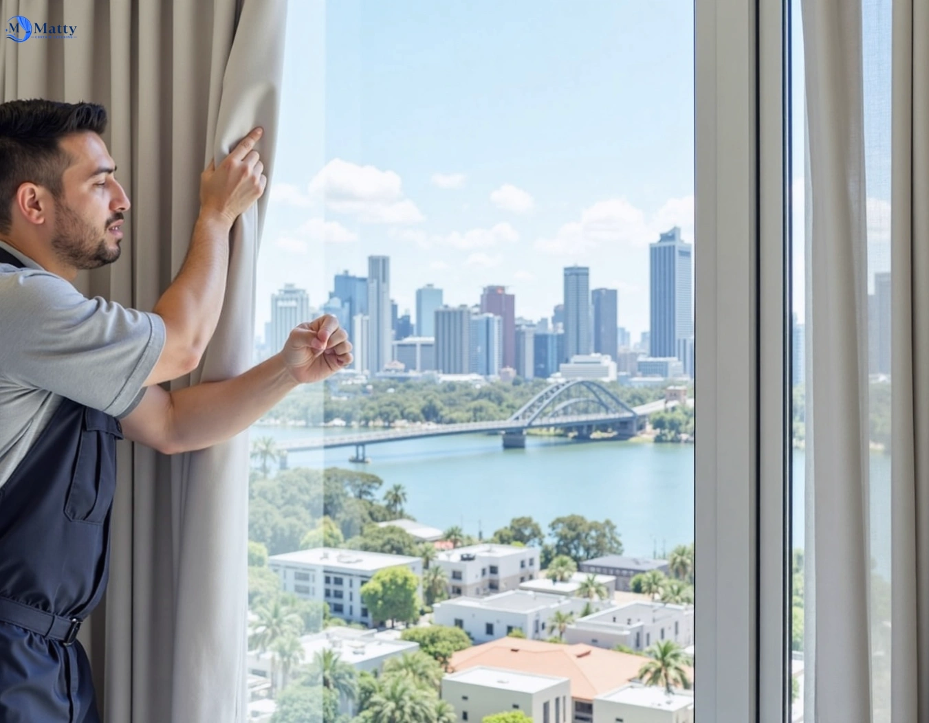 Professional curtain steam cleaning service pyrmont-nsw QLD by Matty Curtain Cleaning